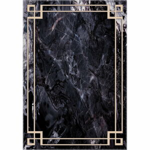 Černý koberec Vitaus Willow, 80 x 120 cm