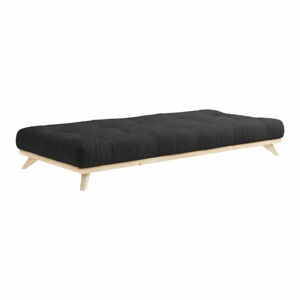 Jednolůžková postel z masivního borovicového dřeva s matrací Karup Design Senza Double, 90 x 200 cm