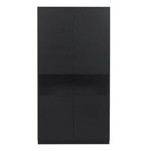 Černá skříňka z borovicového dřeva 110x210 cm Finca – WOOOD