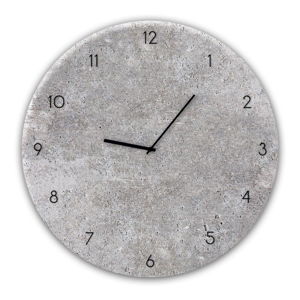 Nástěnné hodiny Styler Glassclock Concrete II, ⌀ 30 cm