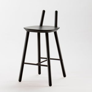 Černá  barová židle z masivu EMKO Naïve