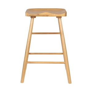 Barová židle z dubového dřeva v přírodní barvě 64 cm – White Label