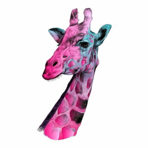 Skleněný obraz 3D Art Graphico Giraffe, 50 x 50 cm