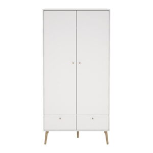 Bílá šatní skříň 99x200 cm Bodo – Tvilum